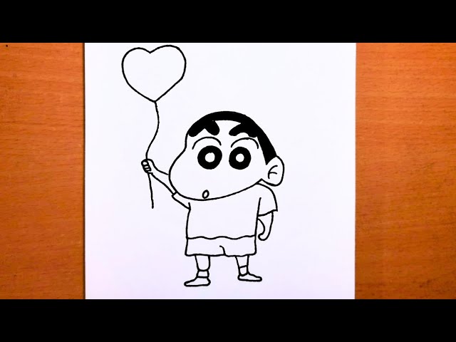 how to draw shinchan easily || how to draw shinchan step by step