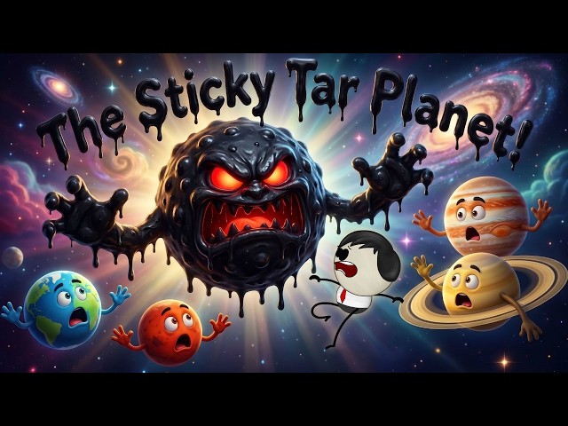 The Sticky Tar Planet! | #aumsum #kids #science