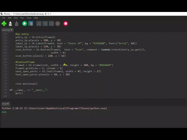 Python port scanner
