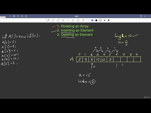 9.4 : Student Challenge — Rotation of Array — [Abdul Bari] Java Course