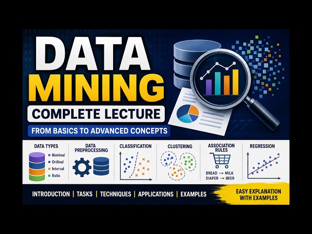 Data Mining Theory Lecture || Introduction, Data Types, Preprocessing & More ||
