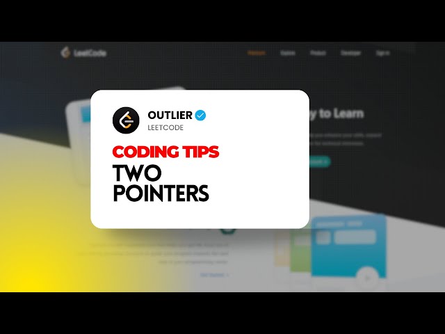 When Exactly to use Two pointers?