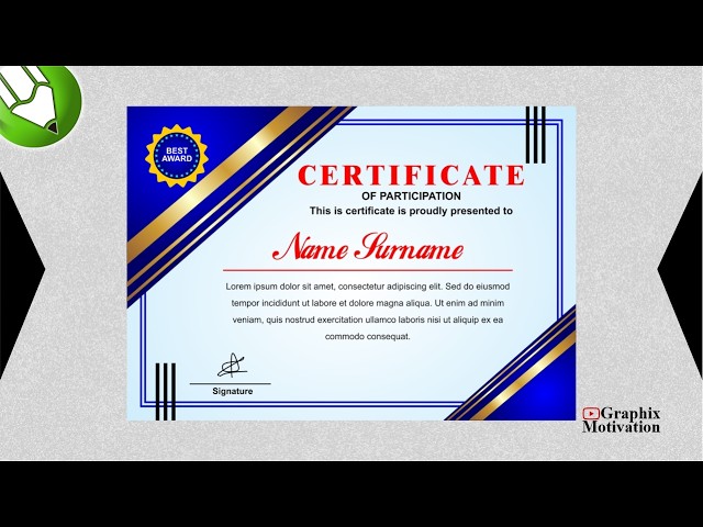 How to Make Certificate Design in CorelDRAW | Professional Certificate Design Tutorial