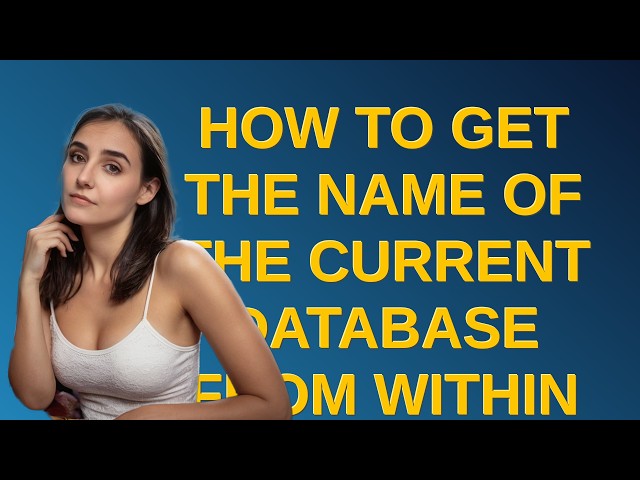 Dba: How to get the name of the current database from within PostgreSQL?