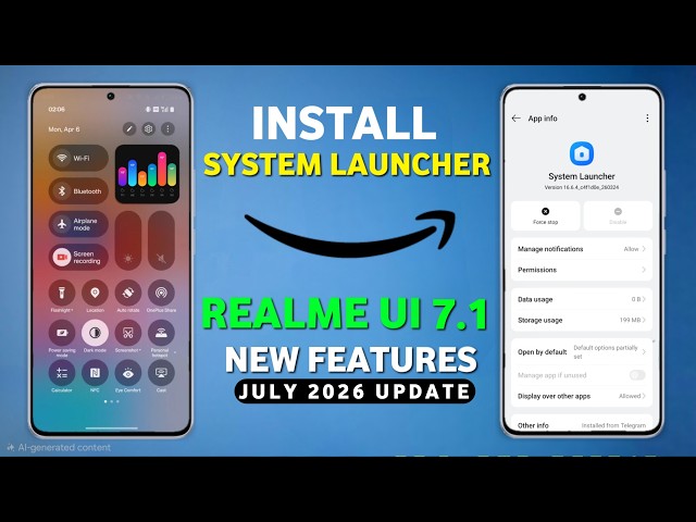 Install Realme UI 7.1 System Launcher New Update | for GT 6/6T, P1, P2 Pro, C65, 12/13 Pro Plus, ...