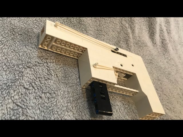 Working semi auto brickshooting Lego tec-9 (tutorial at 600 subs)