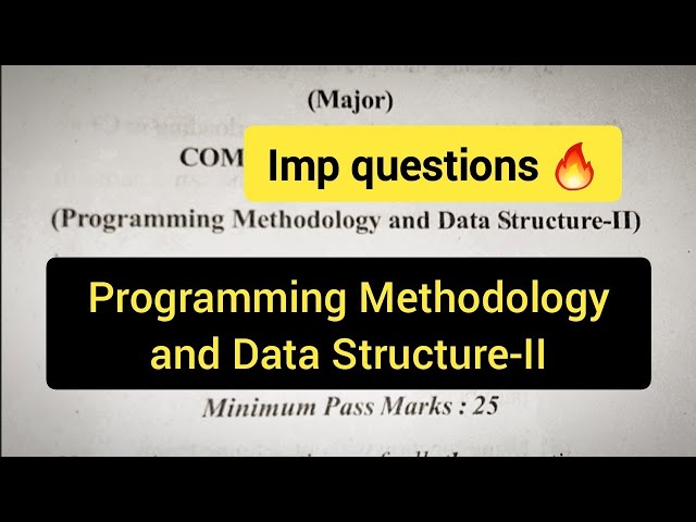 Programming methodology and data structure bca 1st year important questions