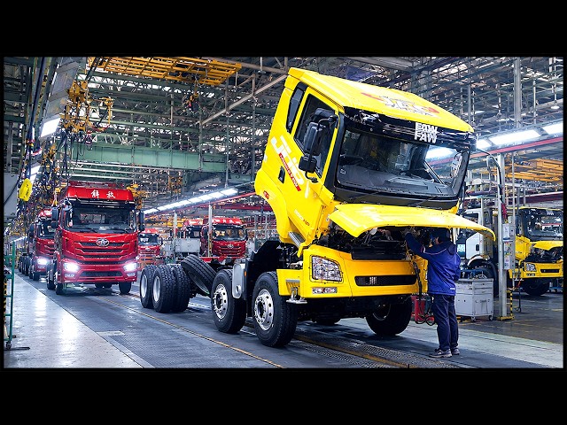 FAW Trucks Manufacturing Process! Amazing Heavy Trucks Factory!