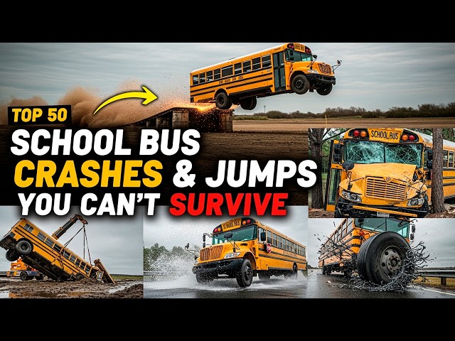 Top 50 School Bus Jumps & Crashes – BeamNG Drive Bus Madness Compilation