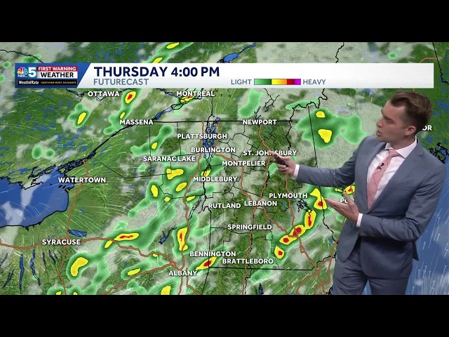 Sunny and hot Wednesday, storms return late week in Vermont (08-04-26)