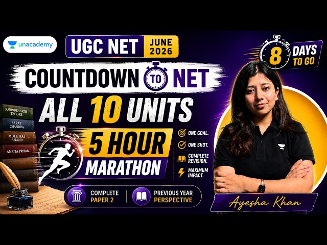 UGC NET English Literature All 10 Units 1 Shot Revision Marathon | UGC NET Paper 2 2026 | Ayesha Mam