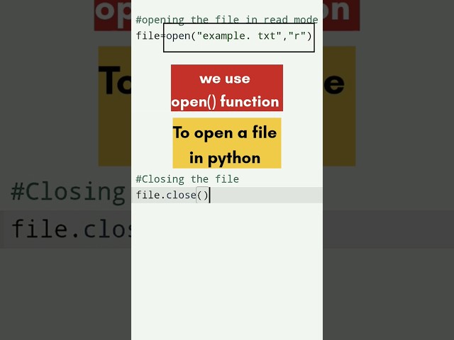 File Modes in Python || File Handling || #Files #Handling #Python #programming #beginners #shorts