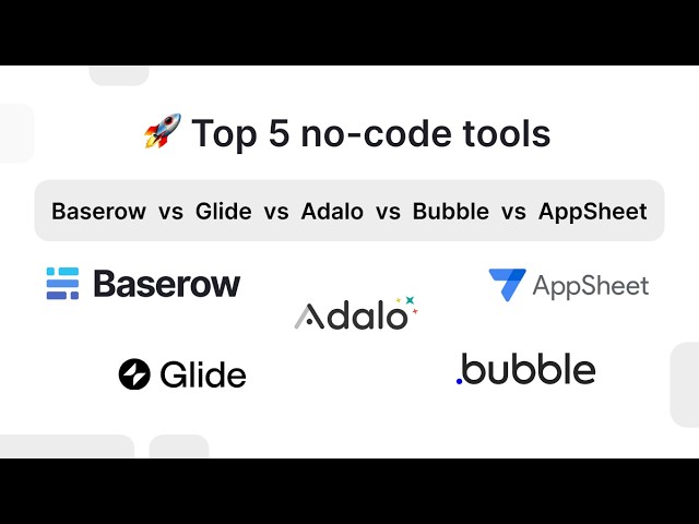 Best No-Code App Builder 2025 (Glide vs Bubble vs Adalo vs AppSheet vs Baserow)