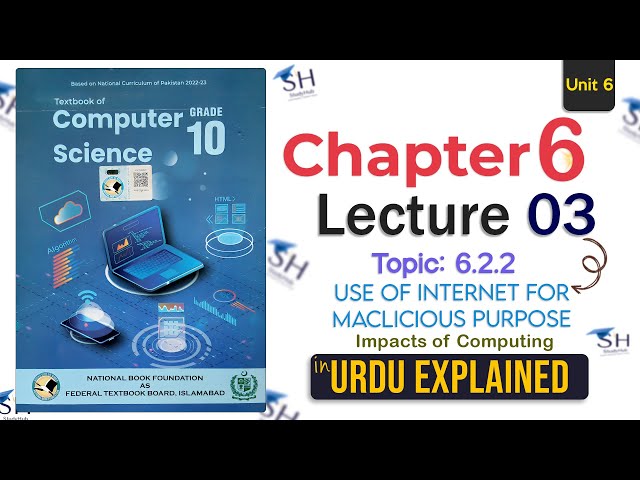 Class 10 Computer Science – Chapter 6 Lecture 3 | Topic 6.2.2 Internet use Malicious Purpose | FBISE