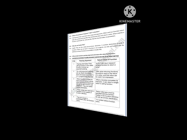 Notes/ Class 10 Computer Chapter 5 Function