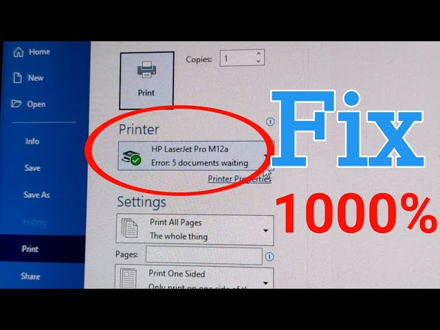 How to fix- Error documents waiting problem in Printer
