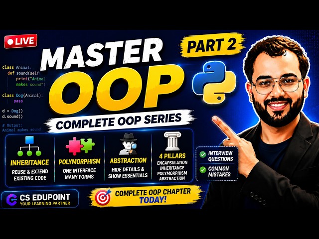 OOP in Python (Part 2) | Inheritance, Polymorphism & Abstraction Explained | Python Tutorial