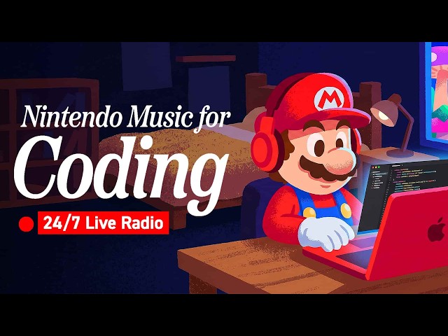 🔴 24/7 Nintendo Music for Coding 💻 Ambient Retro Beats & Chill Remixes