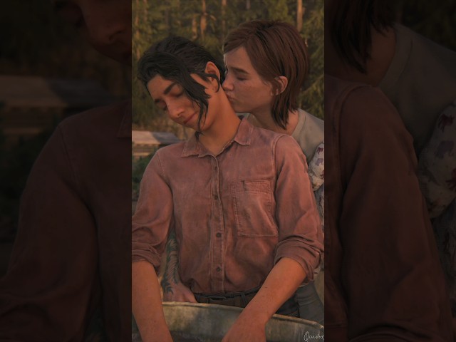 The Most Iconic Moment Of Ellie When She Kiss Dina - The Last Of Us Part 2 Remastered PS5 #shorts
