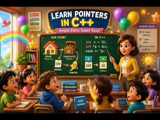 Learn Pointers in C++ for Kids | Easy Story Method