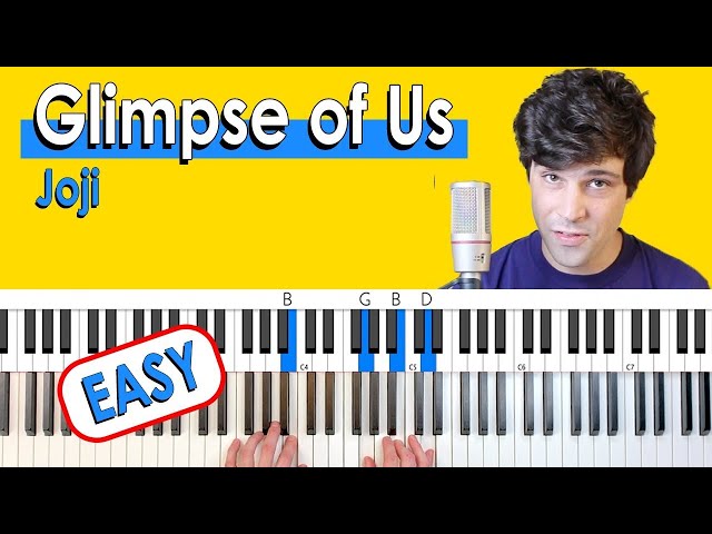 How To Play "Glimpse of Us" [EASY Piano Tutorial + Chord Chart]