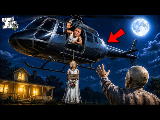 Franklin Kidnap Granny by Helicopter in GTA 5 ! in Telugu