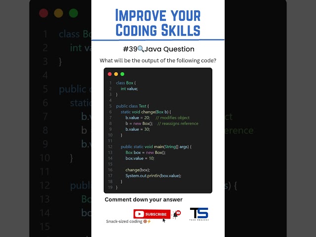 Java Interview MCQ 😱 Object Reference Trap | Pass by Value EXPOSED