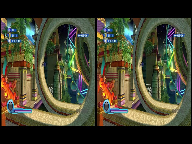 Sonic Colours Wii emulator 3D SBS