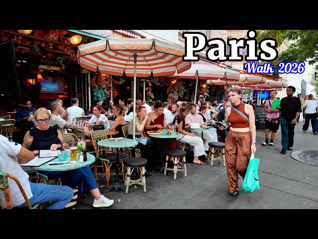 16 July 2026 Paris, France 🇫🇷 - 4K HDR Evening Walking Tour | Beautiful Paris Streets.CITY WALK TOUR