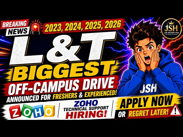 🚀 L&T Biggest Off-Campus Drive | GenAI Roles + Zoho Hiring | 2023-2026 Batches Apply Now!