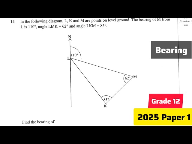 Bearings MADE EASY 😱 | Grade 12 Maths Paper 1 2025 EXAM FULL MARKS 🧭🔥