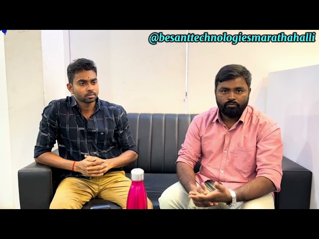 Data Science Student Success Story |Poovarasan  Got Placed in MNC | Besant Technologies Marathahalli