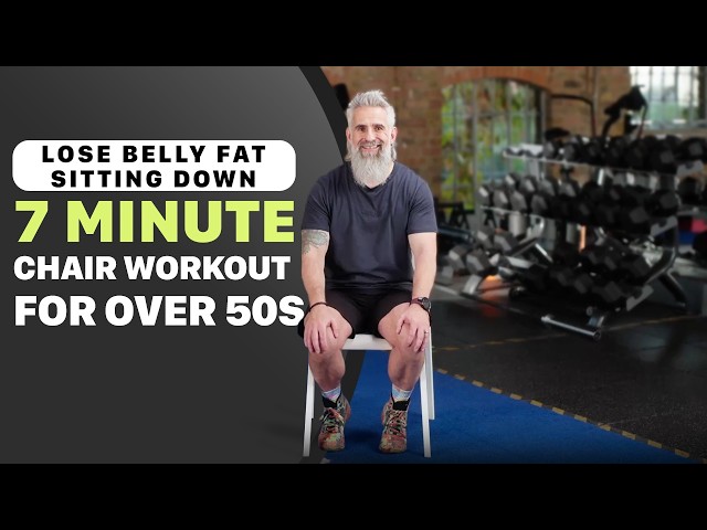 7 Minutes Chair Exercises for Seniors | Chair Workout To Burn Belly Fat | Welltech