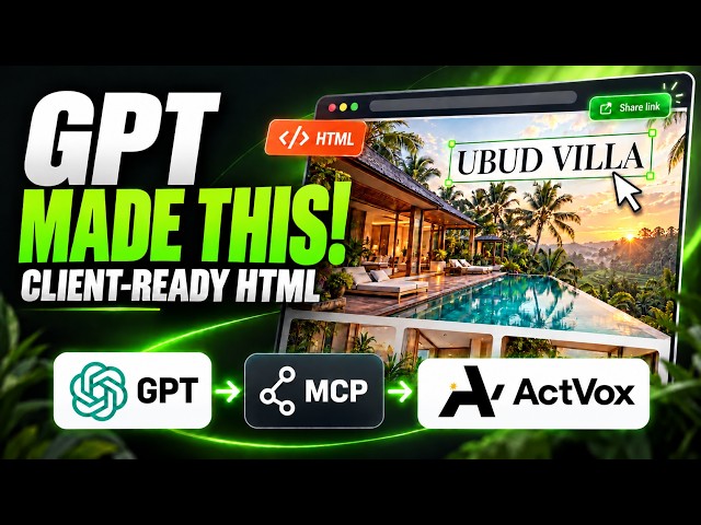 Bring your HTML presentation from GPT into ActVox. The power of MCP connector