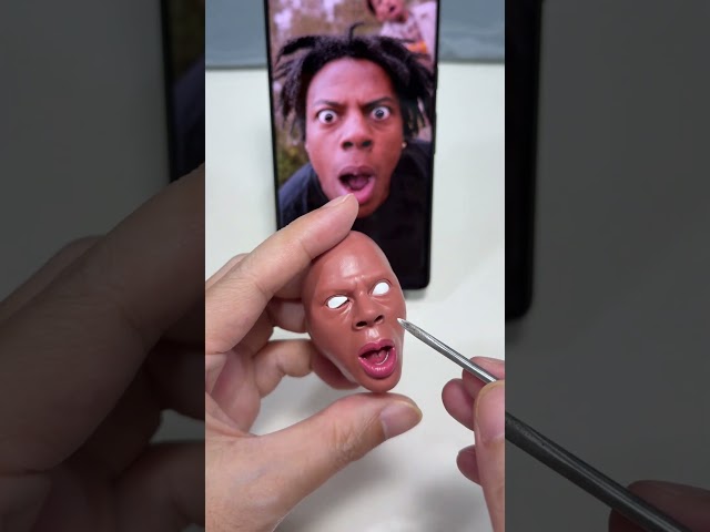 I made iShowSpeed’s crazy expression in polymer clay. The head sculpting process was wild!