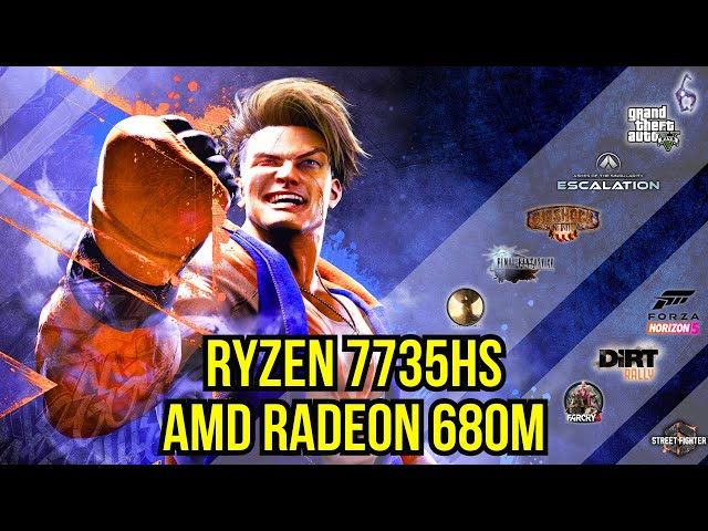 AMD Ryzen 7 7735HS + AMD Radeon 680M | 10 Games Test [Gaming Benchmarks]