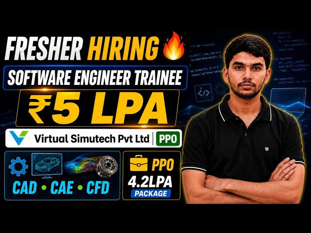 Virtual Simutech Hiring 2026 🔥 | Software Engineer Trainee | ₹5 LPA | 6 Months Internship + PPO