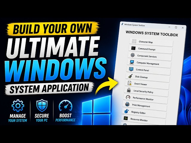 Freeeee!. this master Script Create You Own Windows Ultimate system Toolkit Application |#batscript