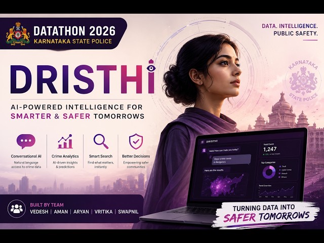 We Built an AI That Talks to Crime Data — KSP × Hack2Skill Datathon 2026 | DRISHTI