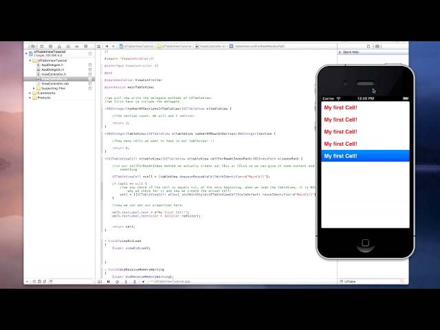 iSDK - UITableView Tutorial Xcode 4.5.2 #1