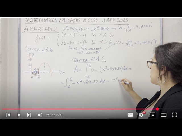 PAU Cantabria Junio 2025. Matemáticas Aplicadas a CCSS (Apartado 2/3)