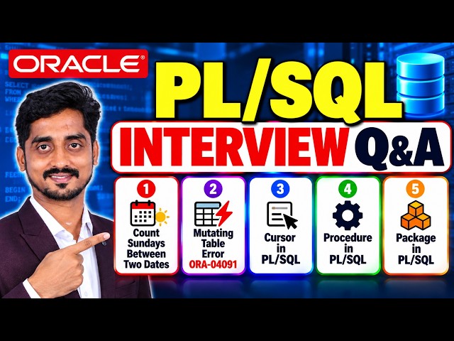 Oracle PL/SQL Interview Questions & Answers | Cursor, Procedure, Package, Mutating Table