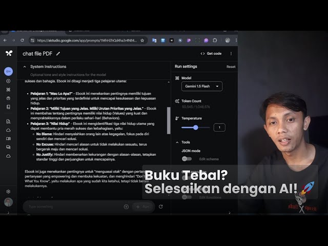 Ringkas Buku Tebal Menggunakan AI | Summary Buku Otomatis dengan Google AI Studio