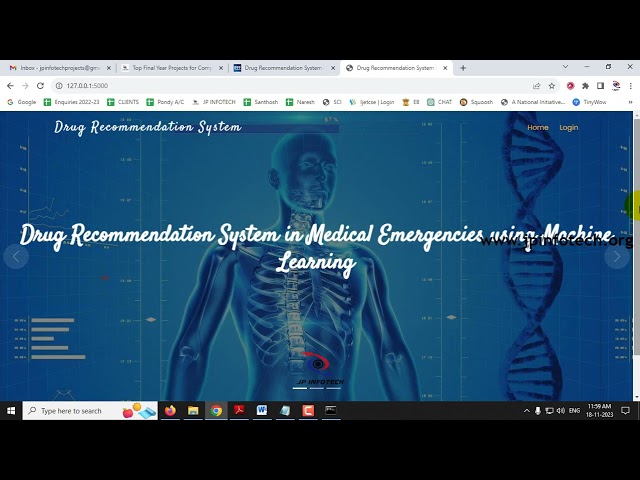 Drug Recommendation System in Medical Emergencies using Machine Learning | Python IEEE Project
