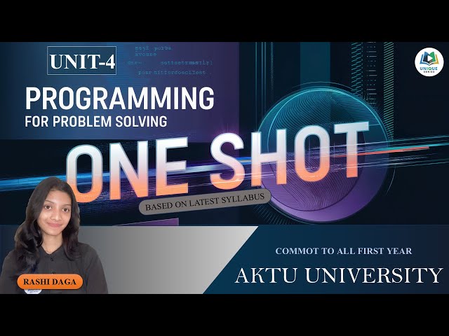 🔴 PPS ONE SHOT | Unit 4 | AKTU 1st year |  Rashi ma'am | Civil Mantraa AKTU #unique_series
