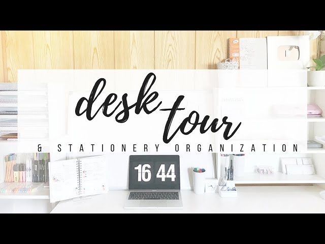 2018 Desk tour + How I organize my stationery | studytee
