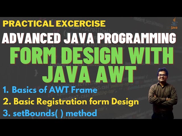 Learn to Create A Simple Registration Form Using Java AWT | How to Design Basic Form in Java AWT