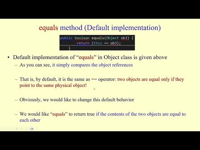 equals() method: Why and how to override it