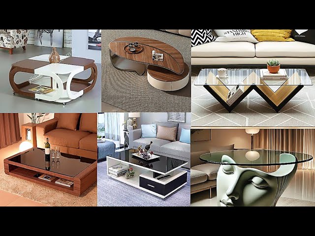 Wooden Round Coffee Table Design 2025 | Living Room Tea Table | Walnut Coffee sofaside table