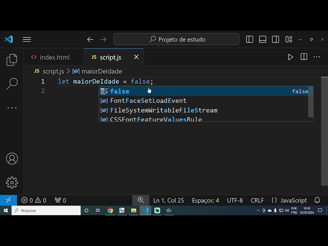 Minicurso JavaScript - Trabalhando com variáveis booleanas - Aula 09